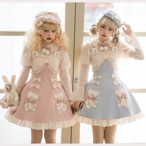 Twin Bear Lolita Dress JSK by Alice Girl (AGL31)
